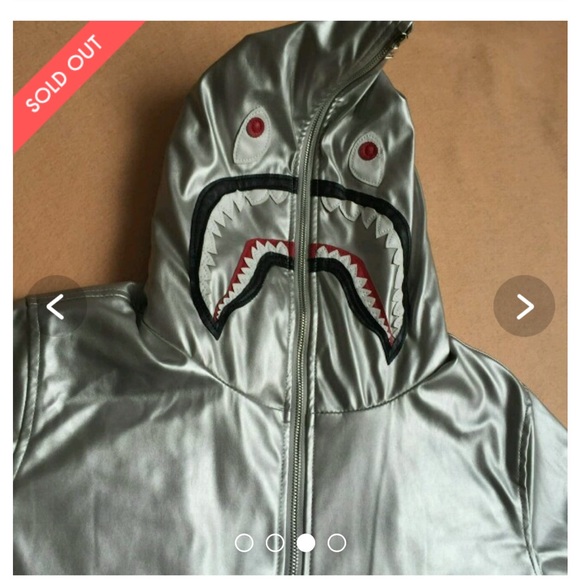 A Bathing Ape Quilted warm Winter Shark Skin Winter Jacket with original tags XL - Picture 2 of 14